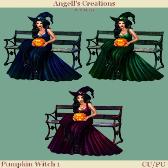 Pumpkin Witch - Set 01 - Click Image to Close