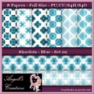 Blue Sinedots Paper Pack - FS - Set 02