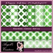 Green Sinedots Paper Pack - FS - Set 02