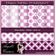Pink Sinedots Paper Pack - FS - Set 01