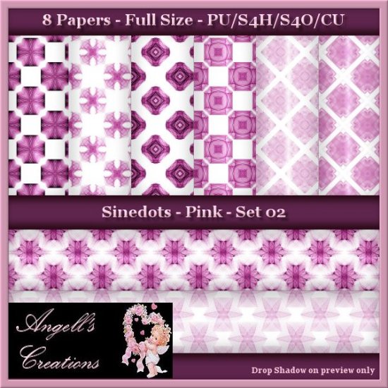 Pink Sinedots Paper Pack - FS - Set 02 - Click Image to Close
