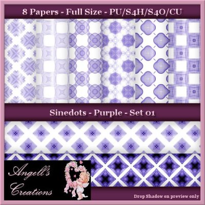 Purple Sinedots Paper Pack - FS - Set 01