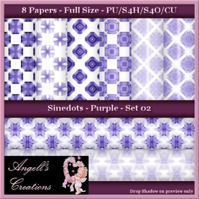 Purple Sinedots Paper Pack - FS - Set 02