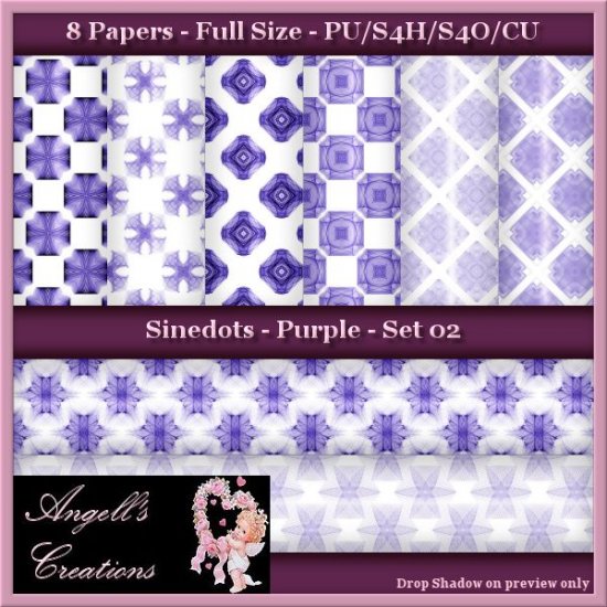 Purple Sinedots Paper Pack - FS - Set 02 - Click Image to Close