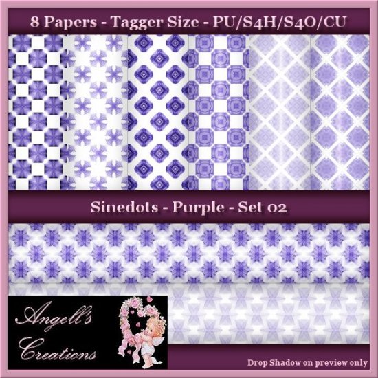 Purple Sinedots Paper Pack - TS - Set 02 - Click Image to Close