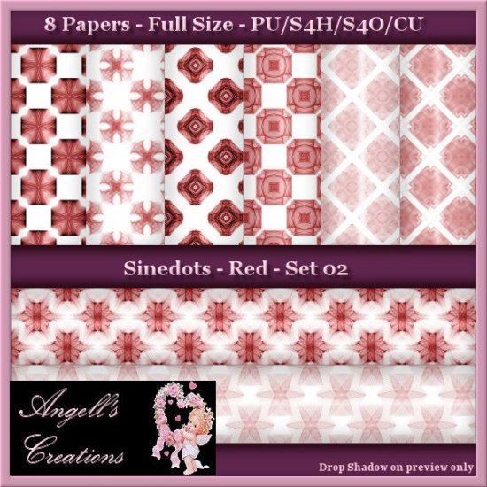 Red Sinedots Paper Pack - FS - Set 02 - Click Image to Close