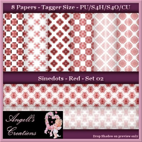 Red Sinedots Paper Pack - TS - Set 02 - Click Image to Close