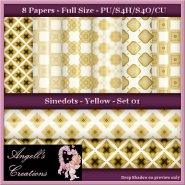 Yellow Sinedots Paper Pack Bundle - FS