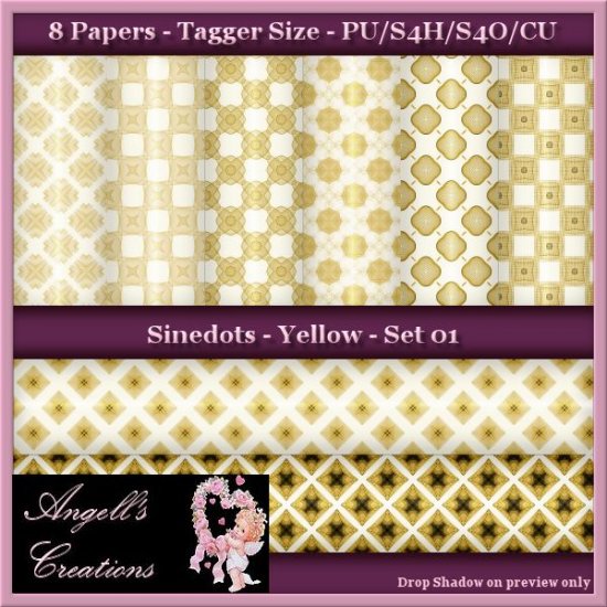 Yellow Sinedots Paper Pack Bundle - TS - Click Image to Close