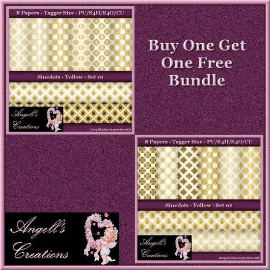 Yellow Sinedots Paper Pack Bundle - TS - Click Image to Close