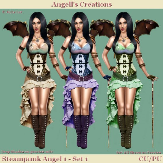 Steampunk Angel 1 - Set 01 - Click Image to Close