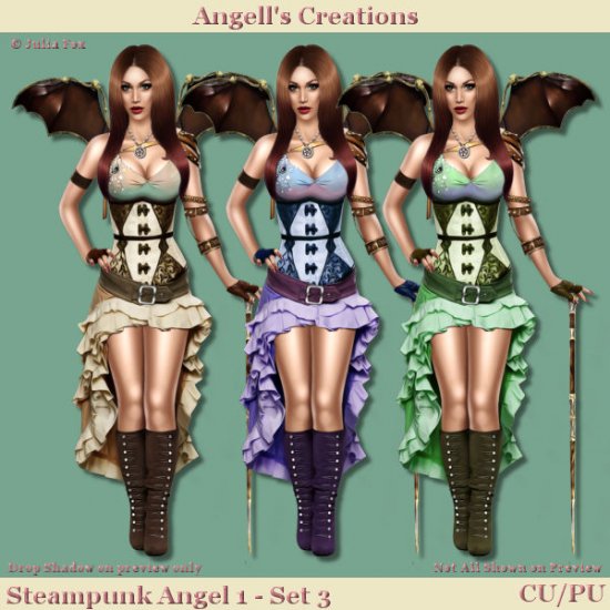 Steampunk Angel 1 - Set 03 - Click Image to Close