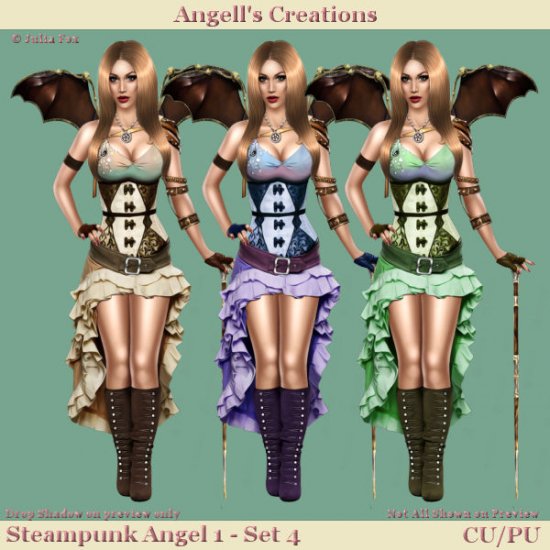 Steampunk Angel 1 - Set 04 - Click Image to Close