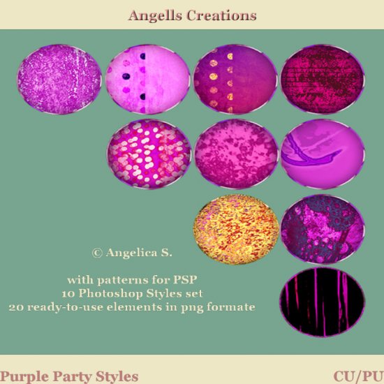 Purple Party Photoshop Styles - Click Image to Close