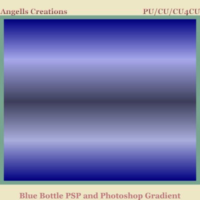 Blue Bottle PSP and Photoshop Gradient