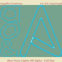 Blue Neon Lights Off Alpha - Full Size