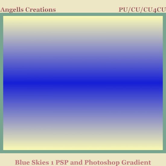 Blue Skies PSP and Photoshop Gradient 1 - Click Image to Close