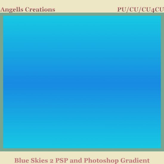 Blue Skies PSP and Photoshop Gradient 2 - Click Image to Close