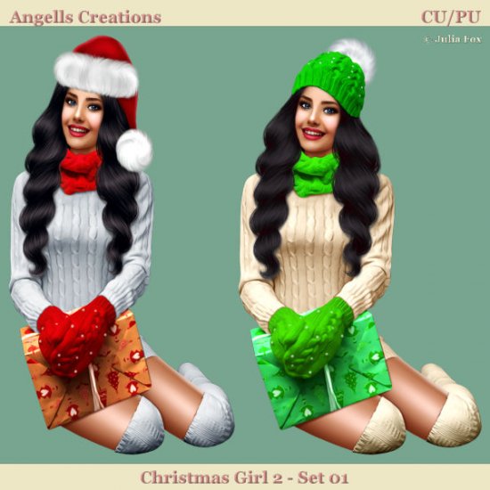 Christmas Girl 1 - Set 01 - Click Image to Close