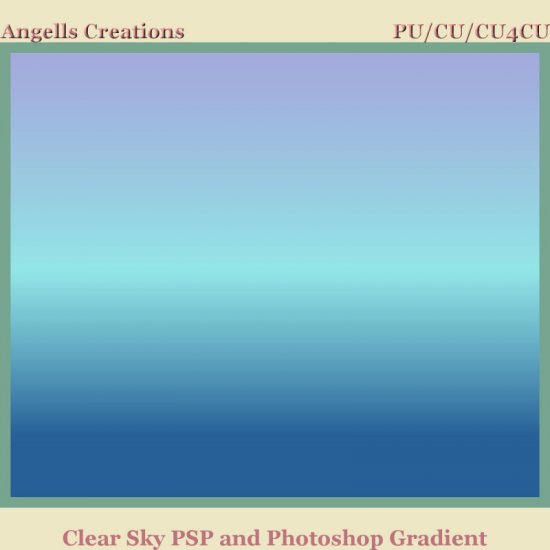 Clear Sky PSP and Photoshop Gradient - Click Image to Close