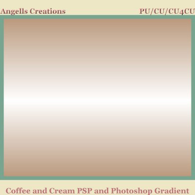 Coffee & Cream PSP and Photoshop Gradient