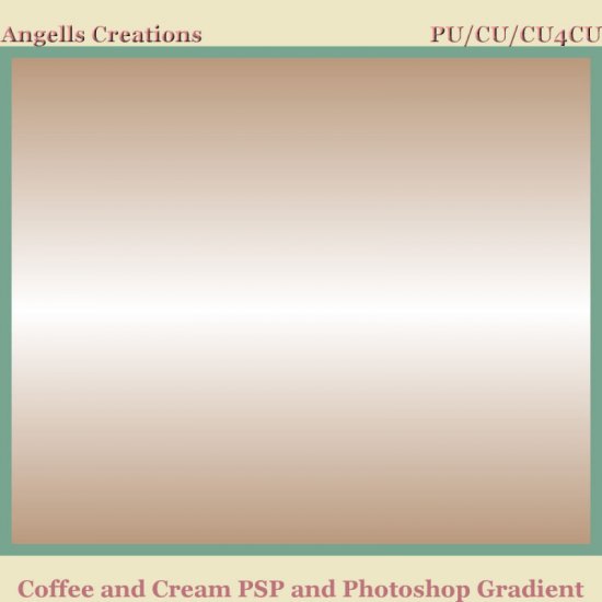 Coffee & Cream PSP and Photoshop Gradient - Click Image to Close