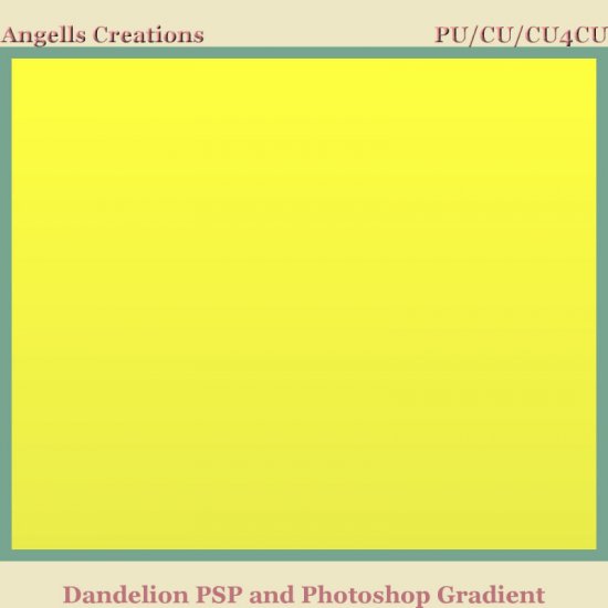 Dandelion PSP and Photoshop Gradient - Click Image to Close