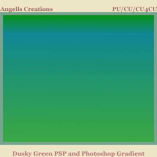 Dusky Green PSP and Photoshop Gradient - Click Image to Close