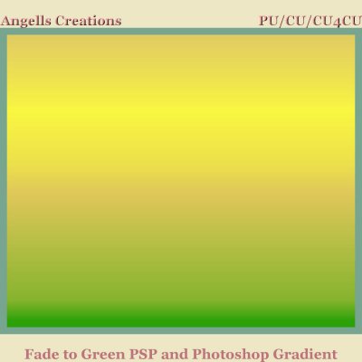 Fade To Green PSP and Photoshop Gradient