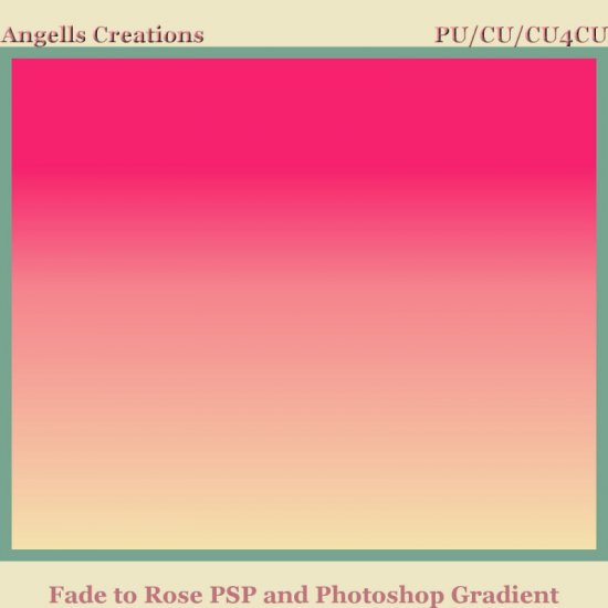 Fade to Rose PSP and Photoshop Gradient - Click Image to Close