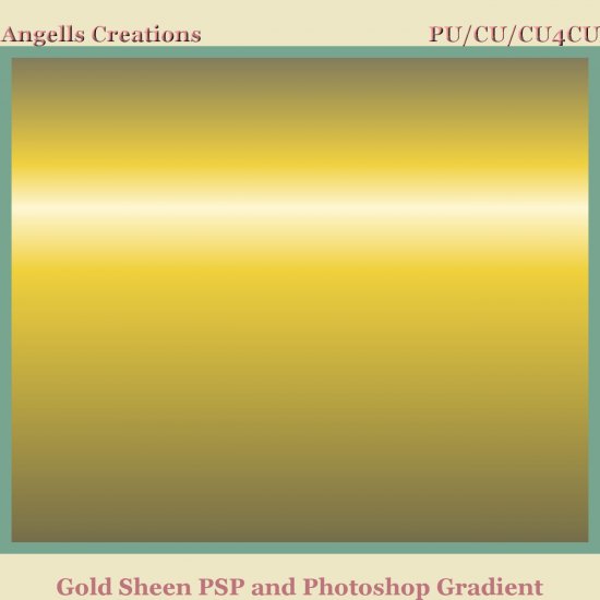 Gold Sheen PSP and Photoshop Gradient - Click Image to Close