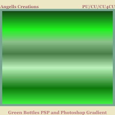 Green Bottles PSP and Photoshop Gradient