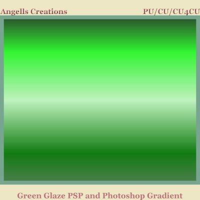 Green Glaze PSP and Photoshop Gradient