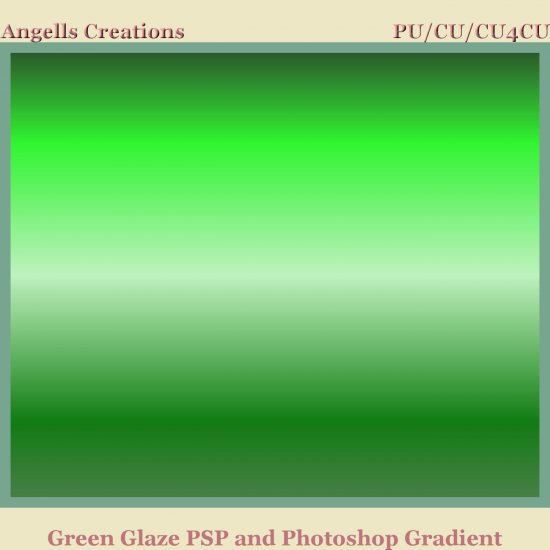 Green Glaze PSP and Photoshop Gradient - Click Image to Close