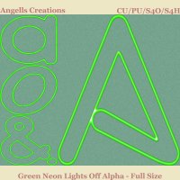 Green Neon Lights Off Alpha - Full Size