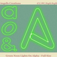 Green Neon Lights On Alpha - Full Size