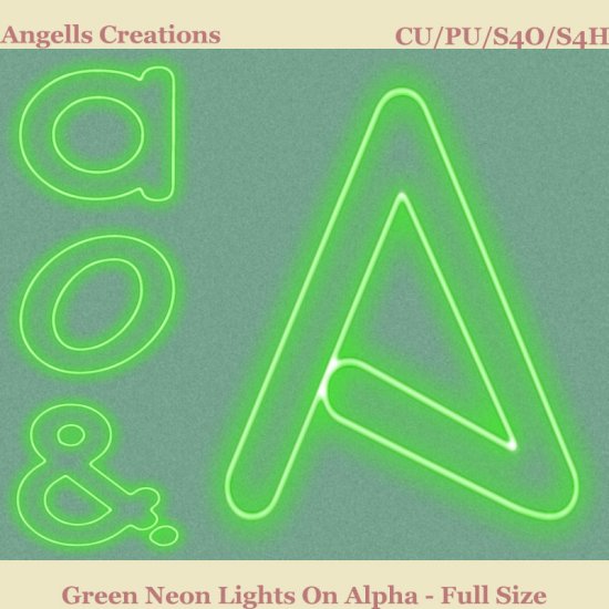 Green Neon Lights On Alpha - Full Size - Click Image to Close