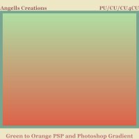 Green to Orange PSP and Photoshop Gradient