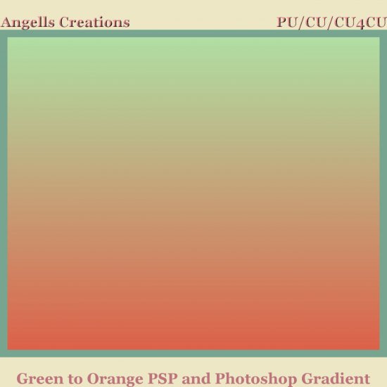 Green to Orange PSP and Photoshop Gradient - Click Image to Close