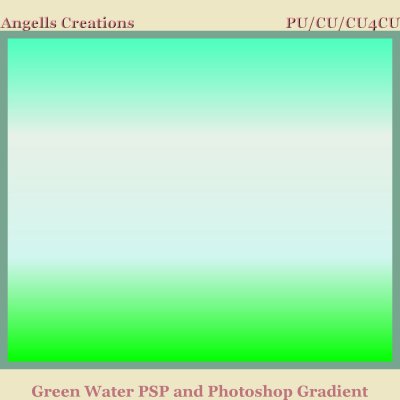 Green Water PSP and Photoshop Gradient