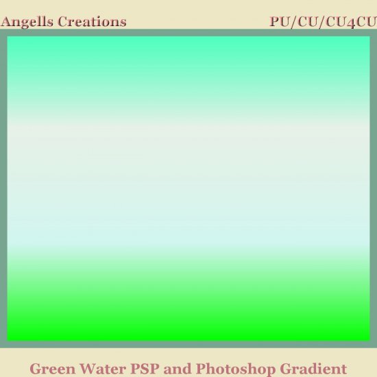 Green Water PSP and Photoshop Gradient - Click Image to Close