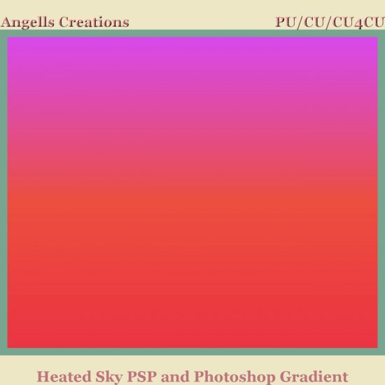 Heated Sky PSP and Photoshop Gradient - Click Image to Close