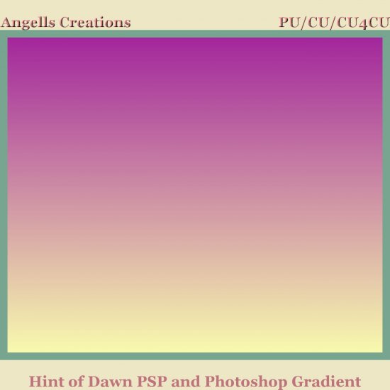 Hint of Dawn PSP and Photoshop Gradient - Click Image to Close