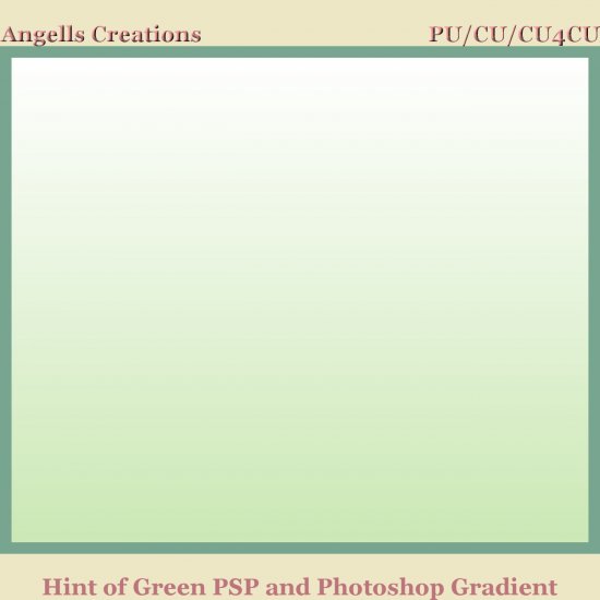 Hint of Green PSP and Photoshop Gradient - Click Image to Close