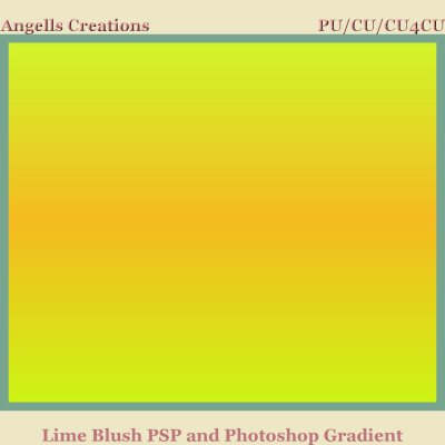 Lime Blush PSP and Photoshop Gradient