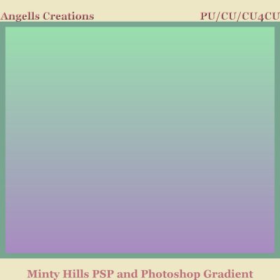 Minty Hills PSP and Photoshop Gradient
