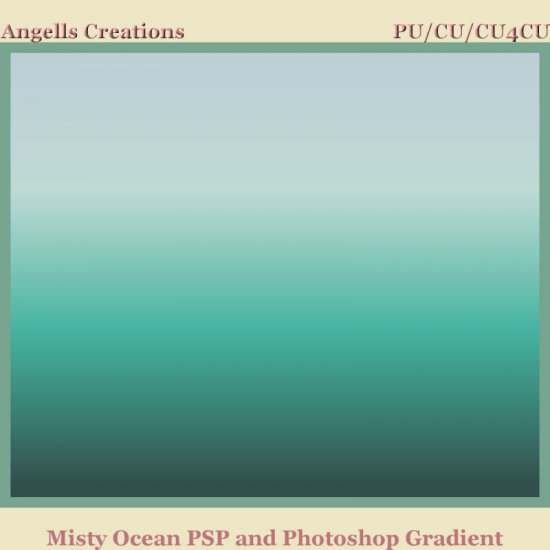 Misty Ocean PSP and Photoshop Gradient - Click Image to Close