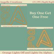 Orange Neon Lights Off and Lights On Alphas - FS
