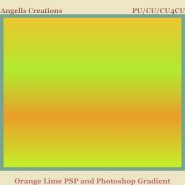 Orange Lime PSP and Photoshop Gradient