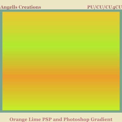 Orange Lime PSP and Photoshop Gradient